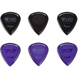 Ibanez PJTC1R Tritan 6 Pick Set - 2.5mm Teardrop 3 Amethyst And 3 Onyx - Preorder