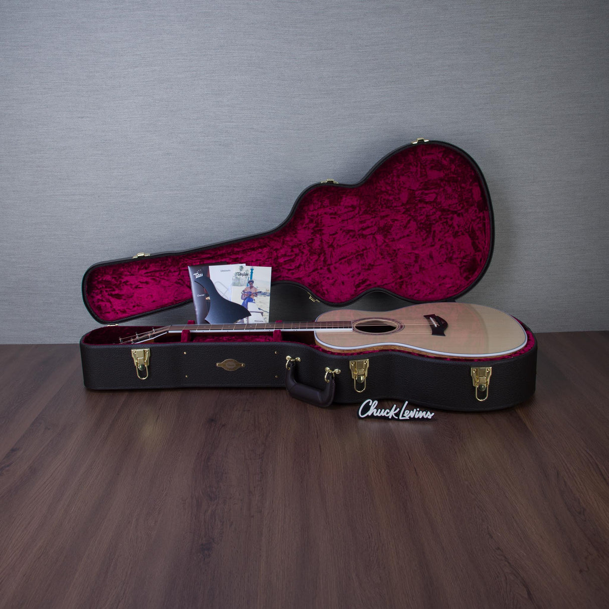 Taylor Custom Shop Grand Auditorium No Cutaway Lutz Spruce/Brazilian Rosewood Acoustic Electric Guitar - #1201206089