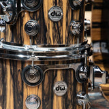 DW Collector's Series Exotic 5-Piece Shell Pack - Natural Lacquer over Royal Ebony Veneer