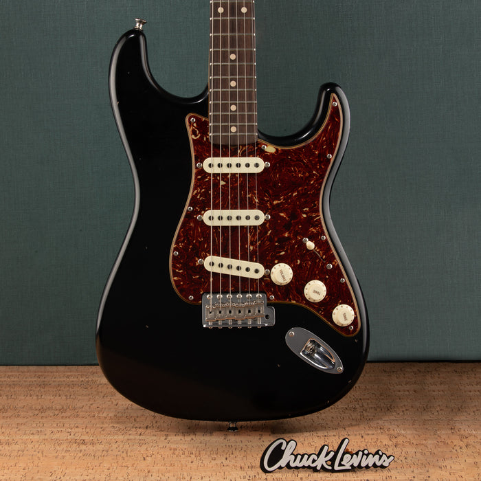 Fender Custom Shop #38 Postmodern Stratocaster Journeyman Relic Electric Guitar - Aged Black - #XN13053