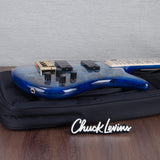 Spector Euro 4 LT Poplar Burl Over Ash Electric Bass Guitar - Faded Light Blue Gloss - CHUCKSCLUSIVE - #]C121NB23310