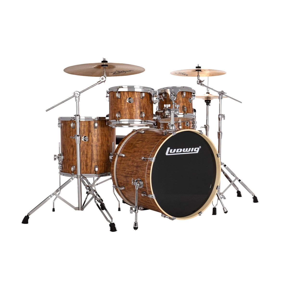 Ludwig Evolution 5-Piece Kit with 22-Inch Kick - Cherry Finish