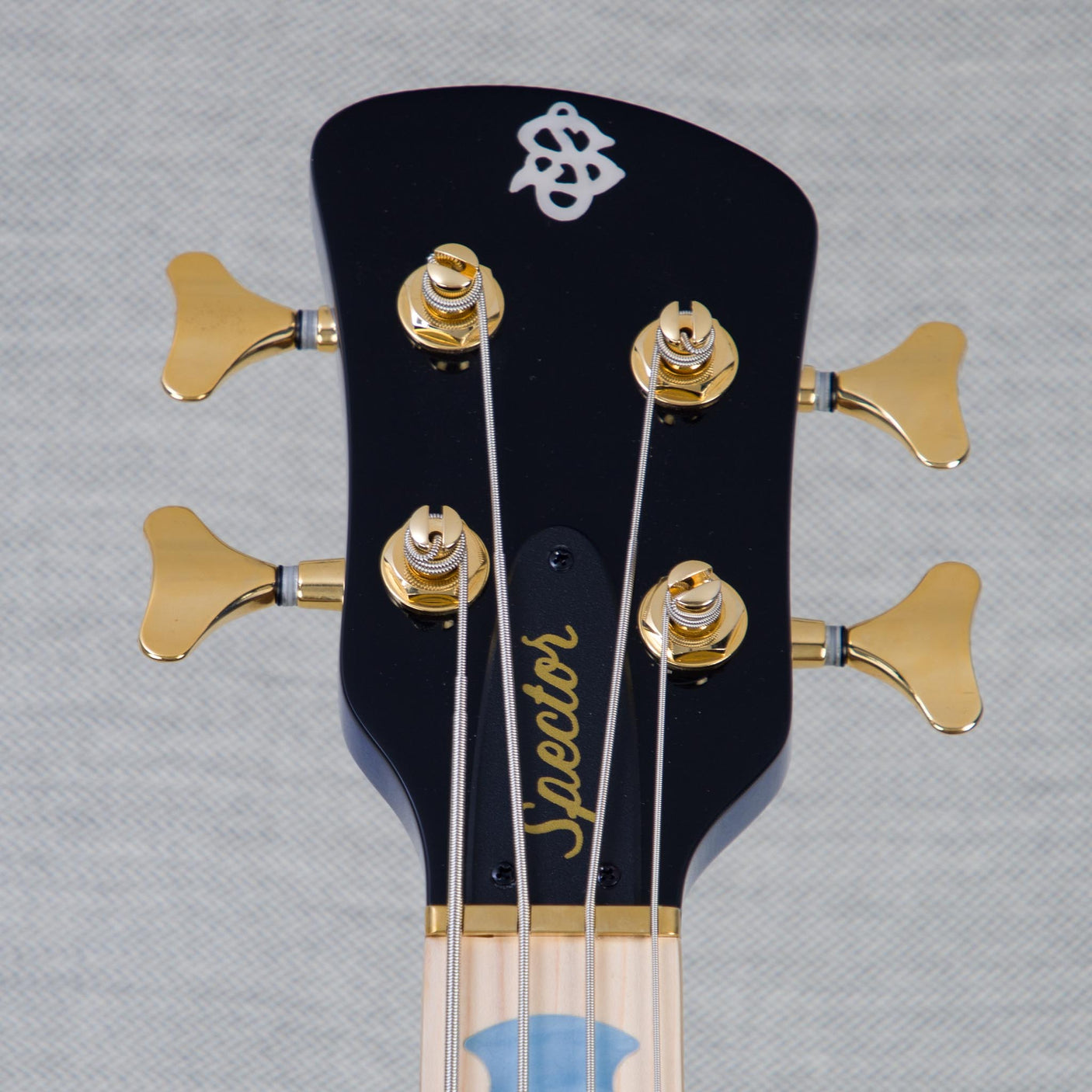 Spector Euro 4 LT Poplar Burl Over Ash Electric Bass Guitar - Faded Light Blue Gloss - CHUCKSCLUSIVE - #]C121NB23284