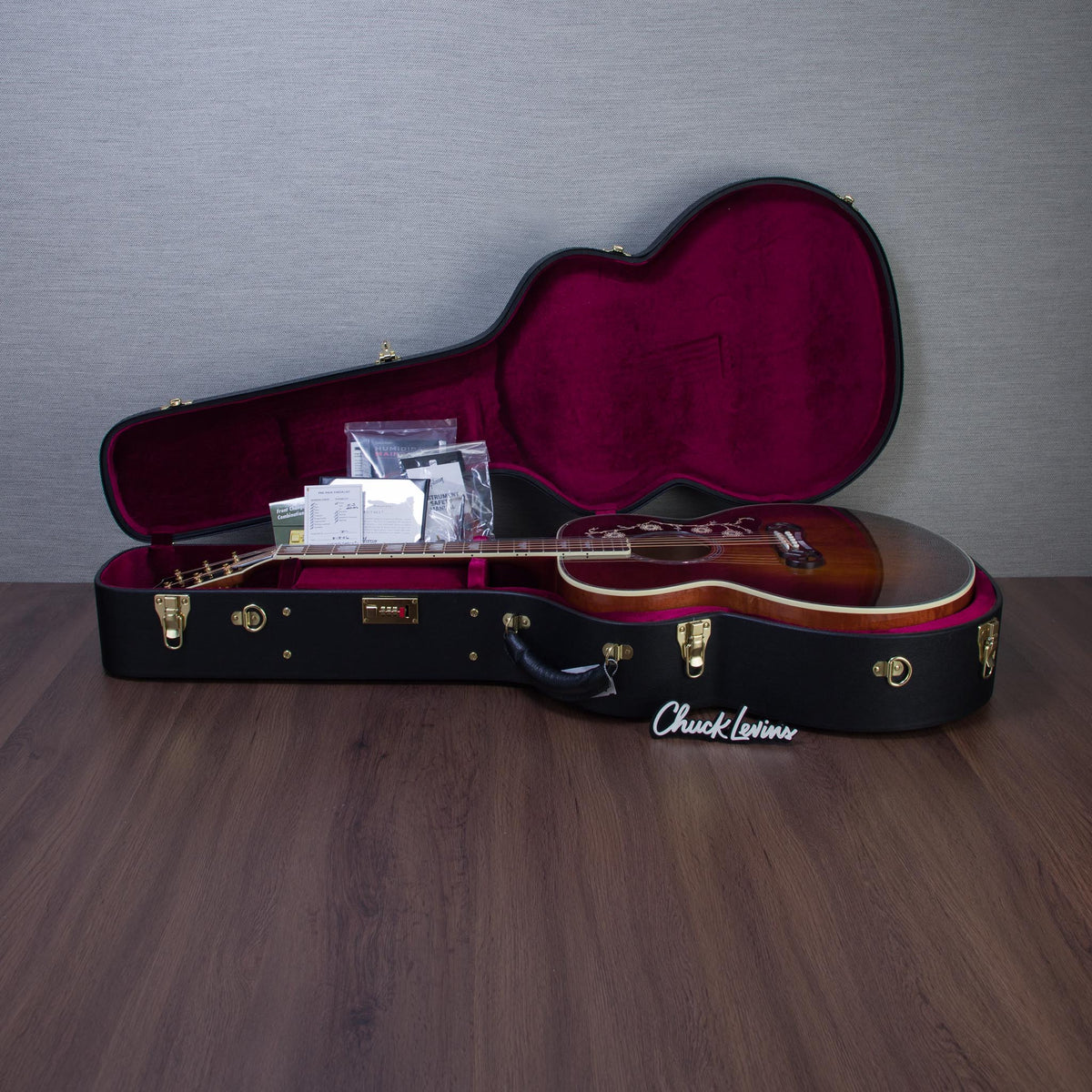 Gibson Limited Edition Custom Shop SJ-200 Anniversary Maple/Bearclaw Sitka Spruce Acoustic Electric Guitar - Cremona Burst - #22176037