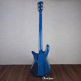 Spector Euro 4 LT Poplar Burl Over Ash Electric Bass Guitar - Faded Light Blue Gloss - CHUCKSCLUSIVE - #]C121NB23305