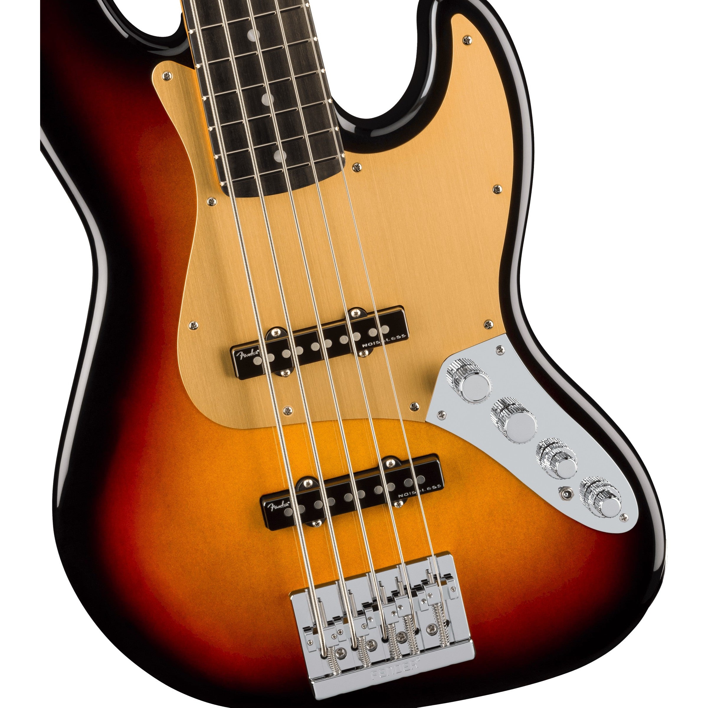Fender American Ultra II Jazz Bass V Electric Bass Guitar, Ebony
