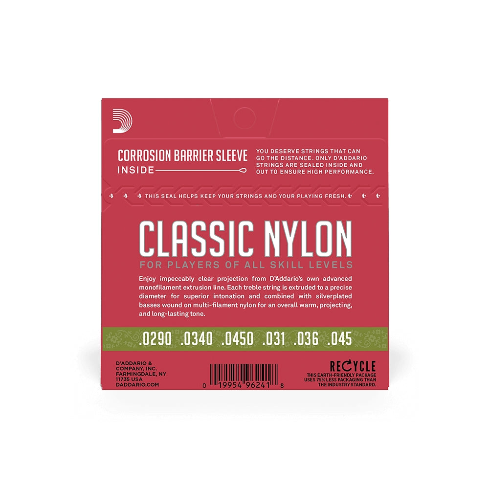 D'Addario EJ27N 1/2 Normal Tension 1/2 Size Nylon Classical Guitar Strings