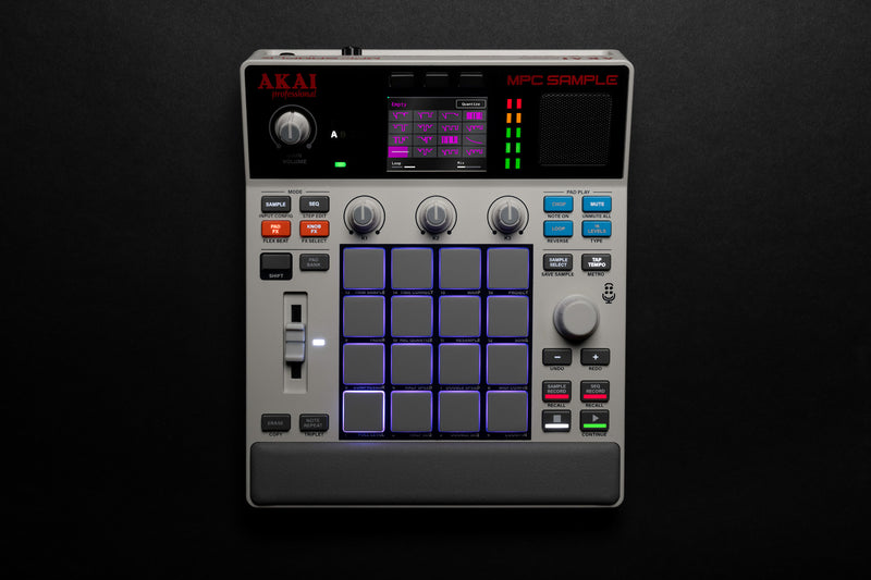 Akai MPC Studio music production controller on a black background