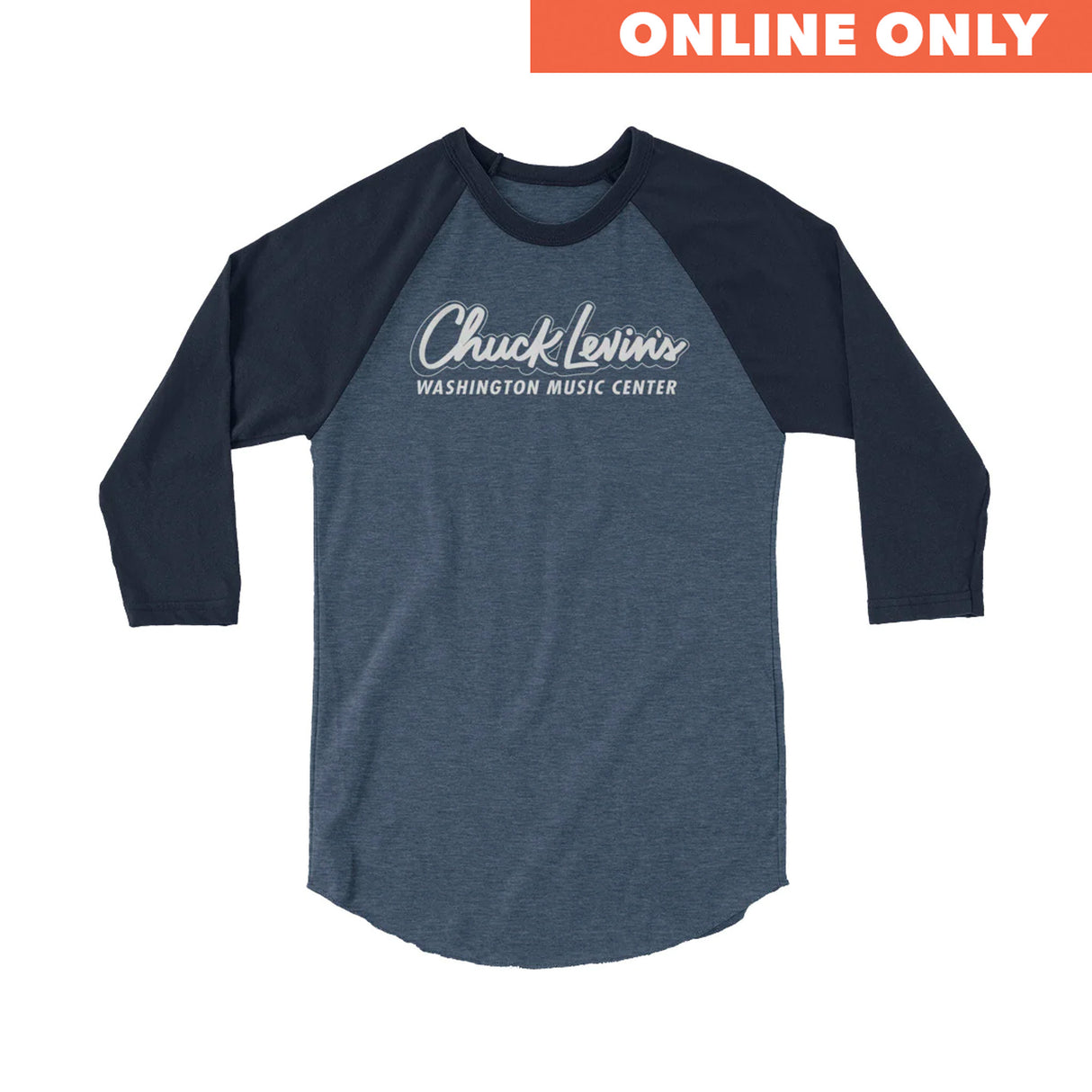 Chuck Levin's Script Logo 3/4 Sleeve Raglan Shirt