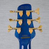 Spector Euro 6 LT Poplar Burl Over Ash 6-String Electric Bass Guitar - Faded Light Blue Gloss - CHUCKSCLUSIVE - #]C121NB23299