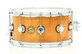 Drum Workshop 14" x 7" Jazz Series Snare Drum Exotic Natural Lacquer Over Rotary Cherry W/ Chrome Hardware