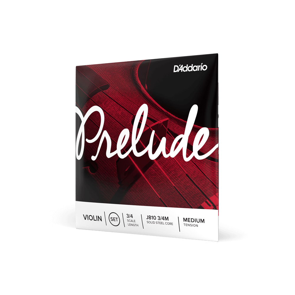 D'Addario Prelude Violin String Set - 3/4 Scale Medium Tension