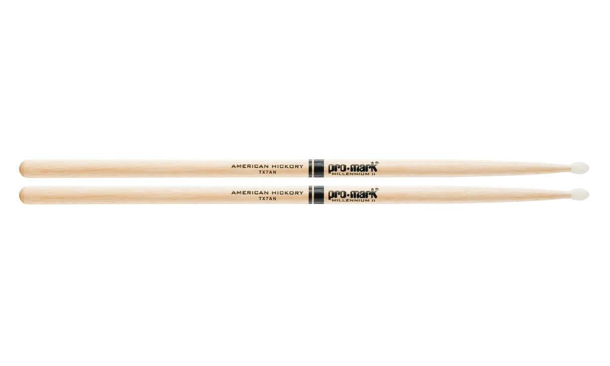 Promark TX7AN Hickory 7A Nylon Tip Drumsticks