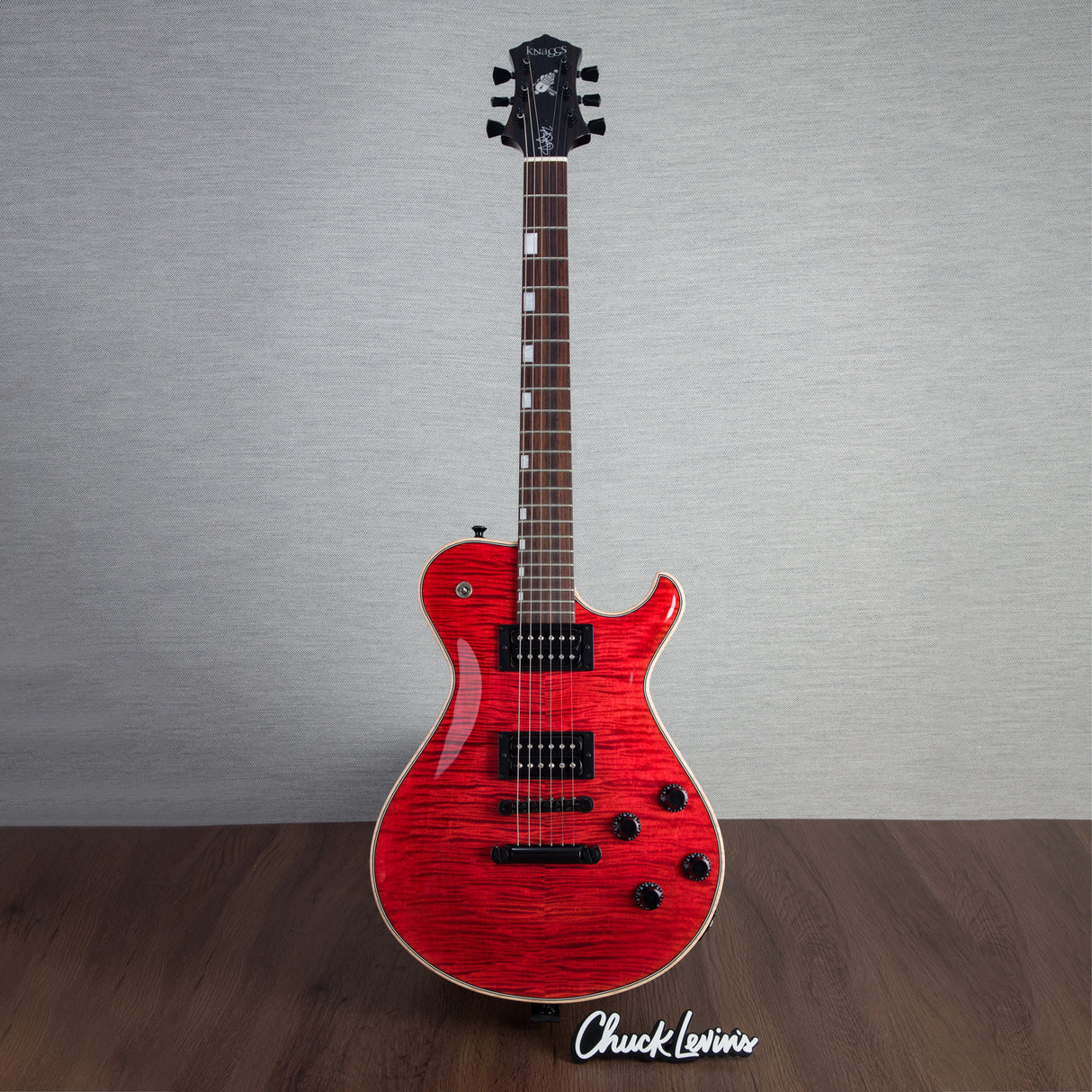 Knaggs Steve Stevens SSC Signature Electric Guitar - Indian Red/Natural - #398