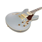 Ibanez AS73G Semi-Hollowbody Electric Guitar - Moonstone Silver Flat