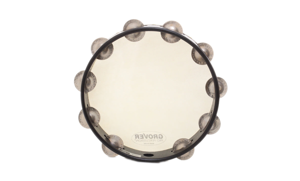 Grover T1/GS Projection Plus 10" Single Row Tambourine, German Silver Jingles