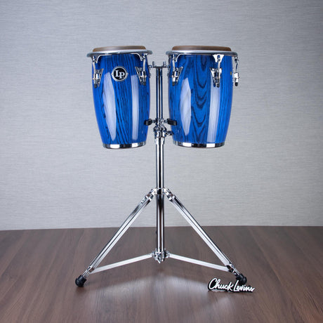 LP Galaxy Giovanni Junior Wood Conga Set with Stand - Blue Ash - CHUCKSCLUSIVE
