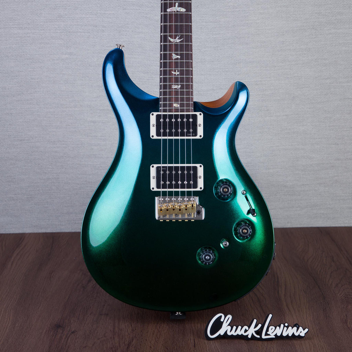 PRS Custom 24 Electric Guitar - Piezo Blue to Green Metallic Fade WIth Natural Back - #250397940