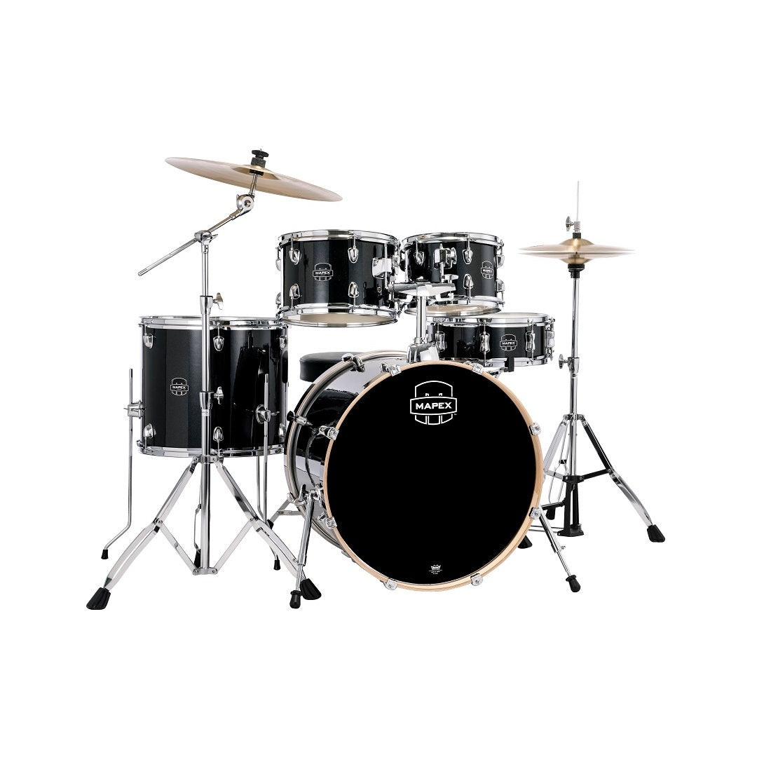 Mapex Venus 22-Inch Kick 5-Piece Drum Set - Black Galaxy Sparkle