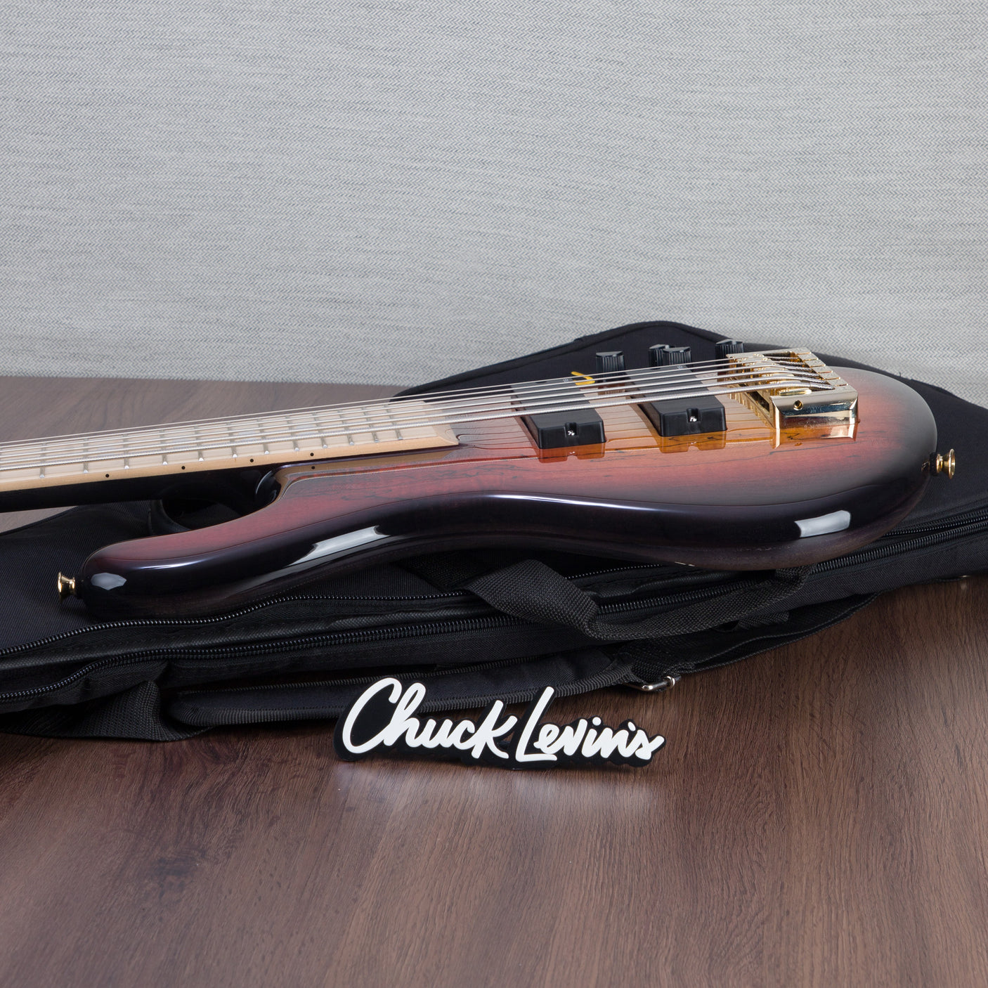 Spector Euro 6 LT Spalted Maple Bass Guitar - Fire Red Burst - CHUCKSCLUSIVE - #]C121SN 21115