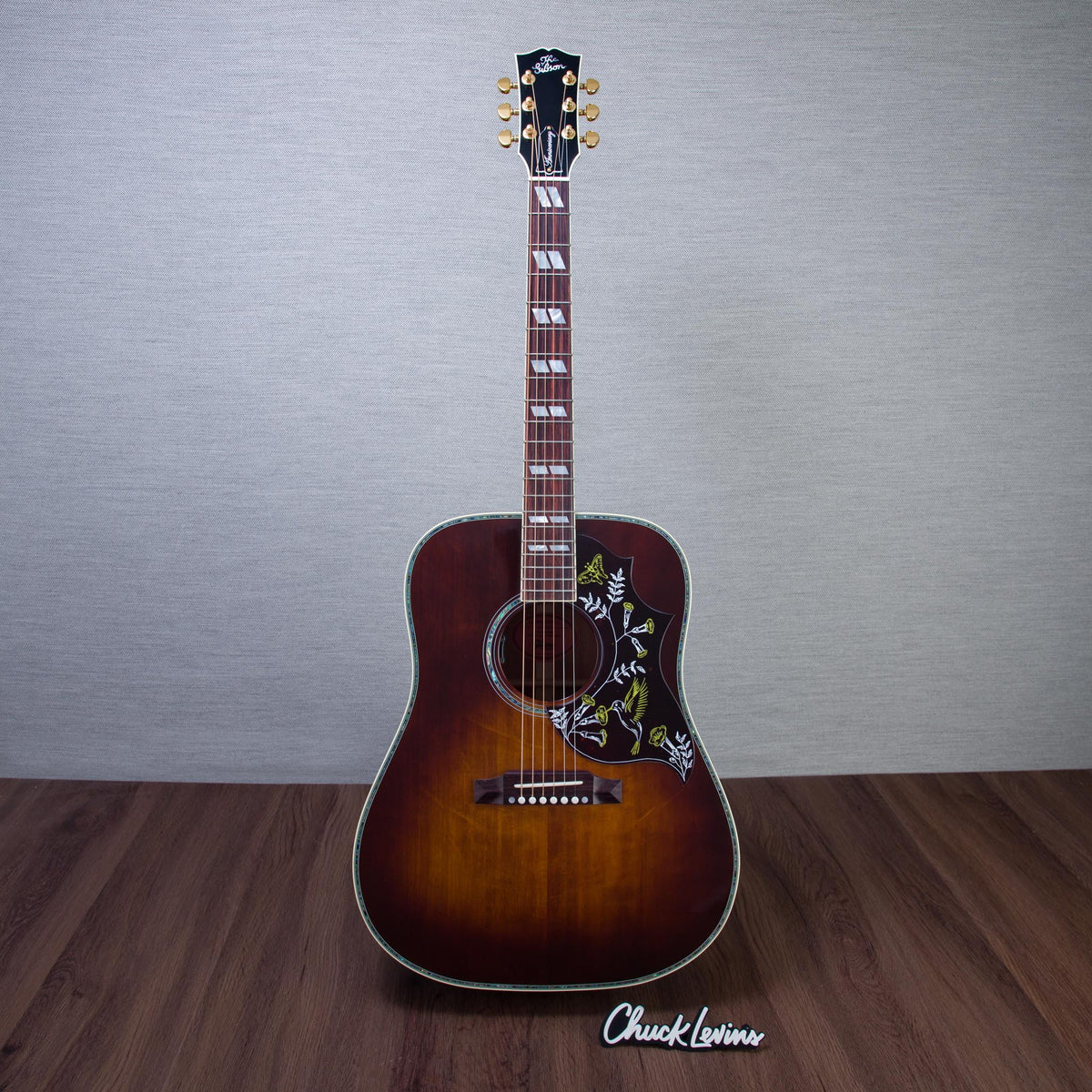 Gibson Limited Edition Custom Shop Hummingbird Anniversary Mahogany/Bearclaw Sitka Spruce Acoustic Electric Guitar - Cremona Burst - #21766022