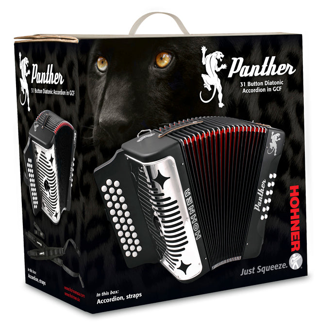 Hohner 3100GB Panther GCF Diatonic Accordion