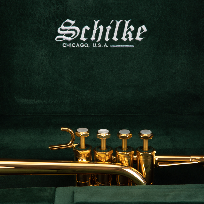 Schilke P5-4GP Four Valve Beryllium Bell Piccolo Trumpet - Gold Plated