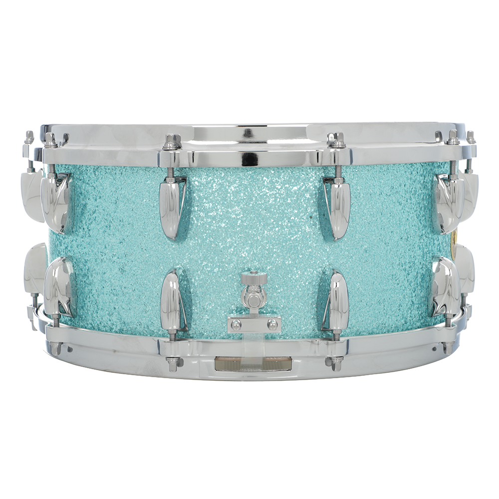 Gretsch USA Custom 6.5x14" 20-Lug Snare Drum - Nitron Turquoise Sparkle