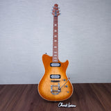 Powers Electric A-Type Electric Guitar - Wild Honey Burst - #B142