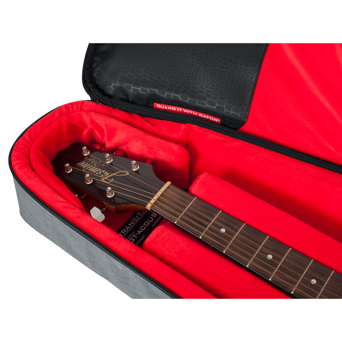Gator GT-ACOUSTIC-GRY Transit Acoustic Guitar Bag - Light Grey