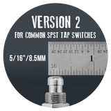 Barefoot Buttons V2 Mini Footswitch Button, Silver- For Common SPST TAP Switches
