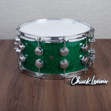 DW 7 x 14-Inch Collector's Series SSC Maple Snare Drum - Green Glass with Chrome Hardware