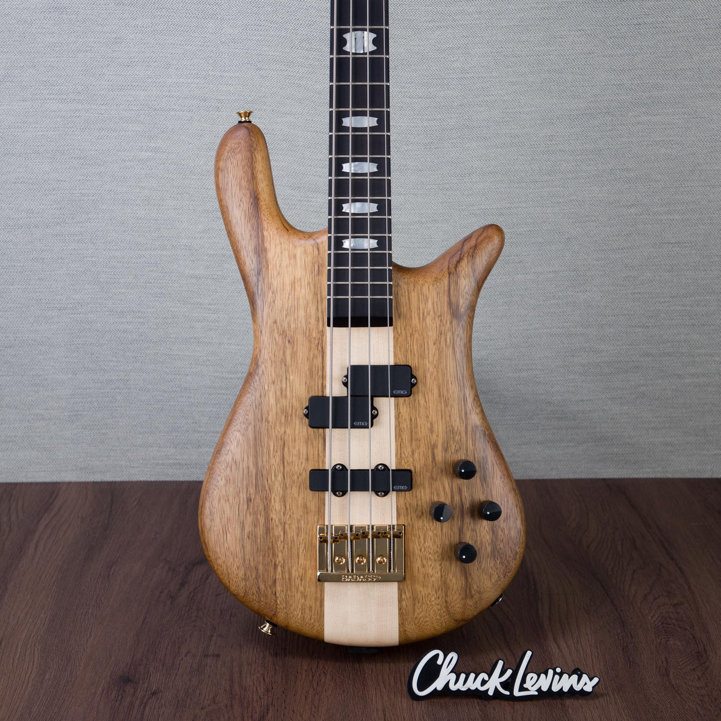 Spector Euro 4 LT Solid Korina Wings Electric Bass Guitar - Natural Satin - CHUCKSCLUSIVE - #NB22944