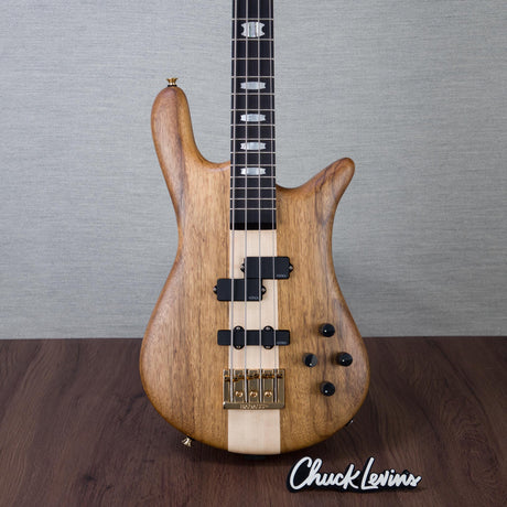 Spector Euro 4 LT Solid Korina Wings Electric Bass Guitar - Natural Satin - CHUCKSCLUSIVE - #NB22944