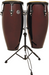 LP LPA646-DW Aspire Wood 10" And 11" Conga Set With Double Stand, Dark Wood/Black - New