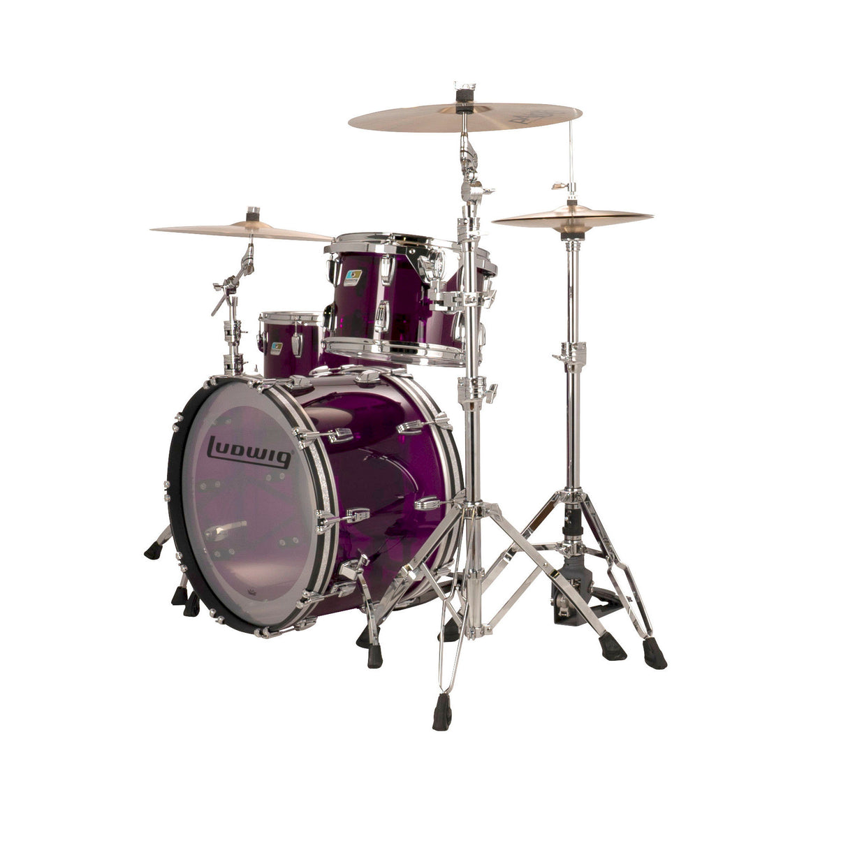 Ludwig Vistalite Fab Shell Pack with 22-Inch Kick Drum - Purple Acrylic