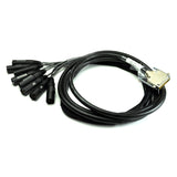 Whirlwind DBF1-M-010 10-Foot Snake Cable with 8 XLRM to DB25-M
