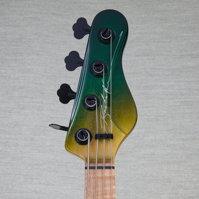 Brubaker JXB BM-4 4-String Electric Bass - Green Jungle Candy - New