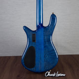 Spector Euro 4 LT Poplar Burl Over Ash Electric Bass Guitar - Faded Light Blue Gloss - CHUCKSCLUSIVE - #]C121NB23284