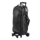 Gard 10-WBFLK Compact Triple Trumpet Wheelie Bag - Black Leather