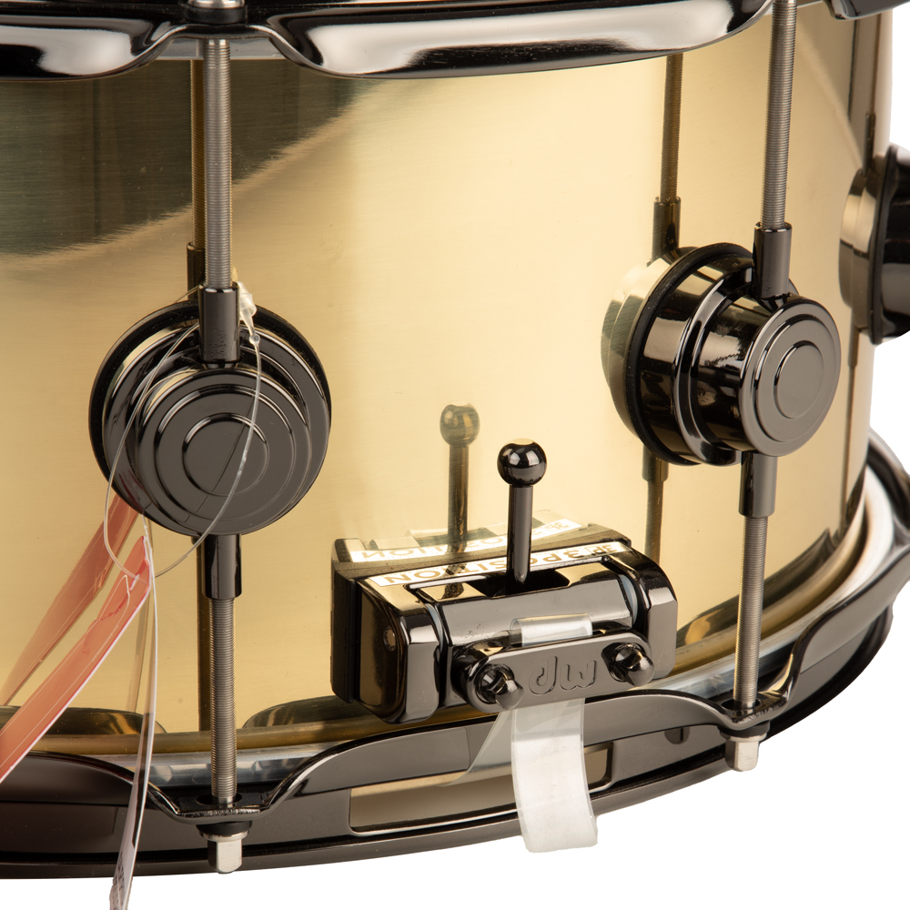 DW Collectors Series 6.5x14 Vintage Bell Brass Snare Drum - Black Nickel Hardware