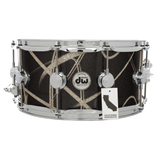 DW 6.5 x 14-Inch Collector's Pure Oak Snare - Smoke Glass Contrail - New