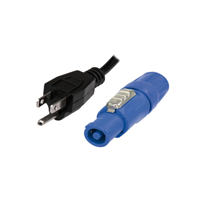 ProX XC-PWCE14-06 6 Ft. 14 AWG High Performance Power Cord NEMA 5-15 Edison to Blue Male for powerCON compatible devices