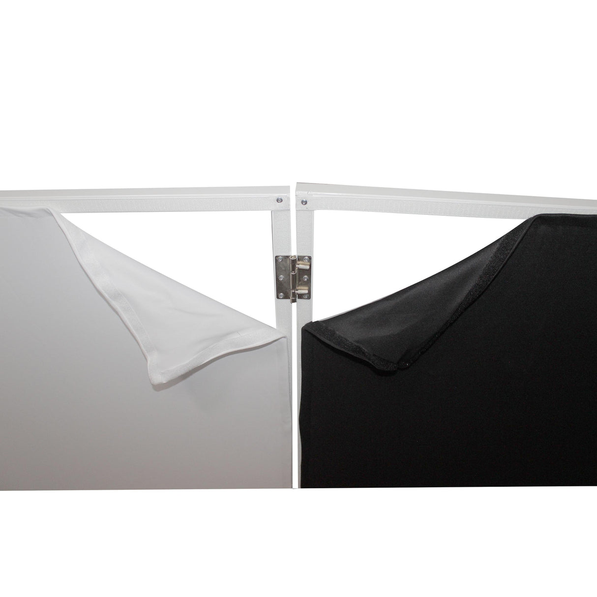 ProX XF-4X3048W MK2 Four Panel Collapse and Go DJ Facade with White Frame and Carry Bag