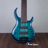 Sire M7-6 Fretless 6-String Bass Guitar - Transparent Blue - New