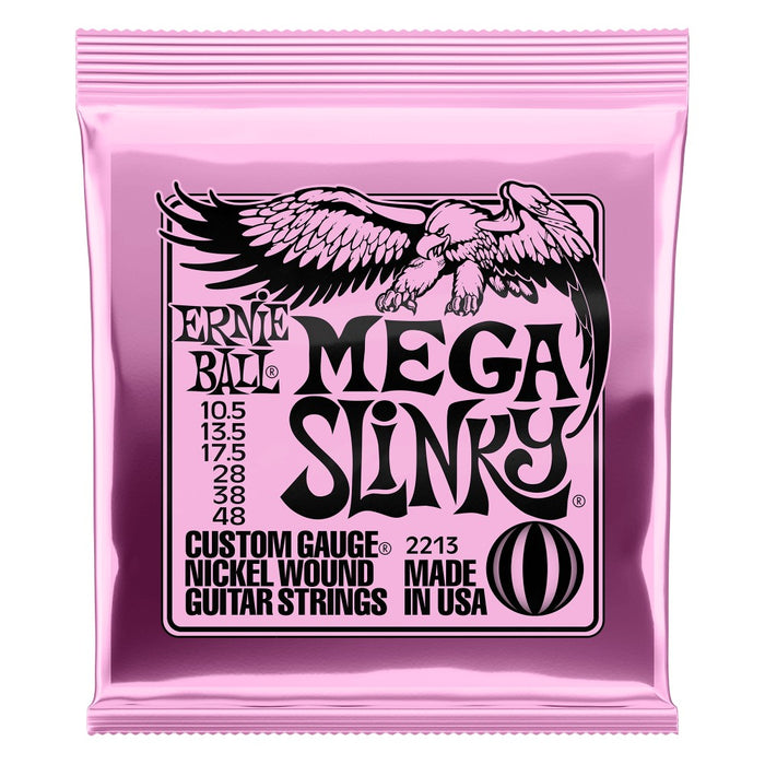 Ernie Ball 2213 Mega Slinky Nickel Wound Electric Guitar Strings - .0105-.048