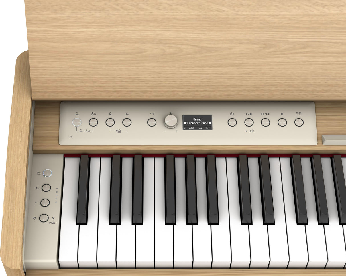 Roland F701 Digital Piano - Light Oak