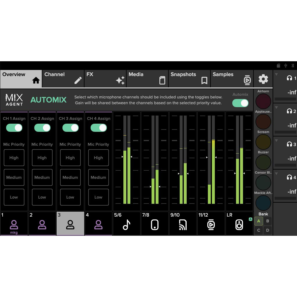 Mackie DLZ Creator XS Adaptive Digital Streaming Mixer - Mint, Open Box