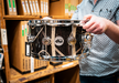 DW Collector's Pure Oak Snare, 6.5" x 14" - Smoke Glass Contrail - New