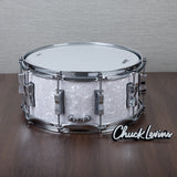 Ludwig Classic Maple 6.5x14-Inch Snare Drum - White Marine
